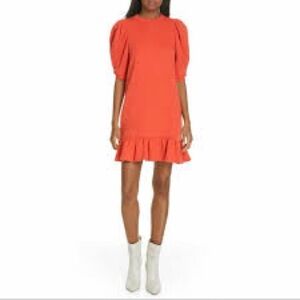 Ulla Johnson Orange Cotton Mini Dress Petite P